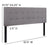 Bedford Tufted Upholstered Queen Size Headboard In Light Gray Fabric By Flash Furniture | Headboards | Modishstore - 3