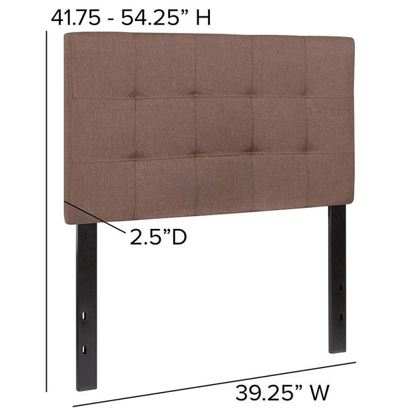 Bedford Tufted Upholstered Twin Size Headboard In Camel Fabric By Flash Furniture | Headboards | Modishstore - 3