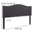 Lexington Upholstered Queen Size Headboard With Accent Nail Trim In Dark Gray Fabric By Flash Furniture | Headboards | Modishstore - 4