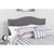 Lexington Upholstered Queen Size Headboard With Accent Nail Trim In Dark Gray Fabric By Flash Furniture | Headboards | Modishstore