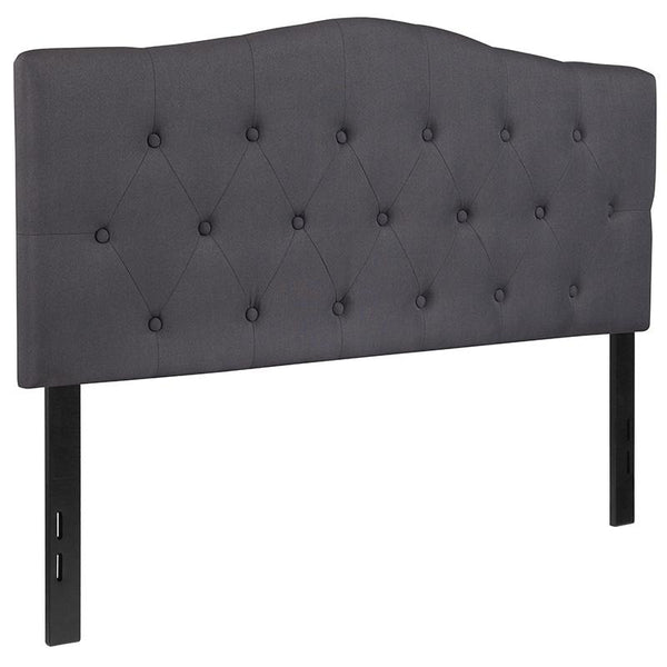 Cambridge Tufted Upholstered Full Size Headboard In Dark Gray Fabric By Flash Furniture | Headboards | Modishstore - 3