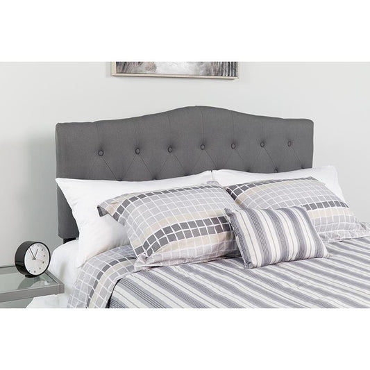 Cambridge Tufted Upholstered Full Size Headboard In Dark Gray Fabric By Flash Furniture | Headboards | Modishstore