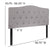 Cambridge Tufted Upholstered Full Size Headboard In Light Gray Fabric By Flash Furniture | Headboards | Modishstore - 3