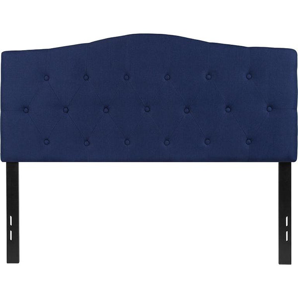 Cambridge Tufted Upholstered Full Size Headboard In Navy Fabric By Flash Furniture | Headboards | Modishstore - 2