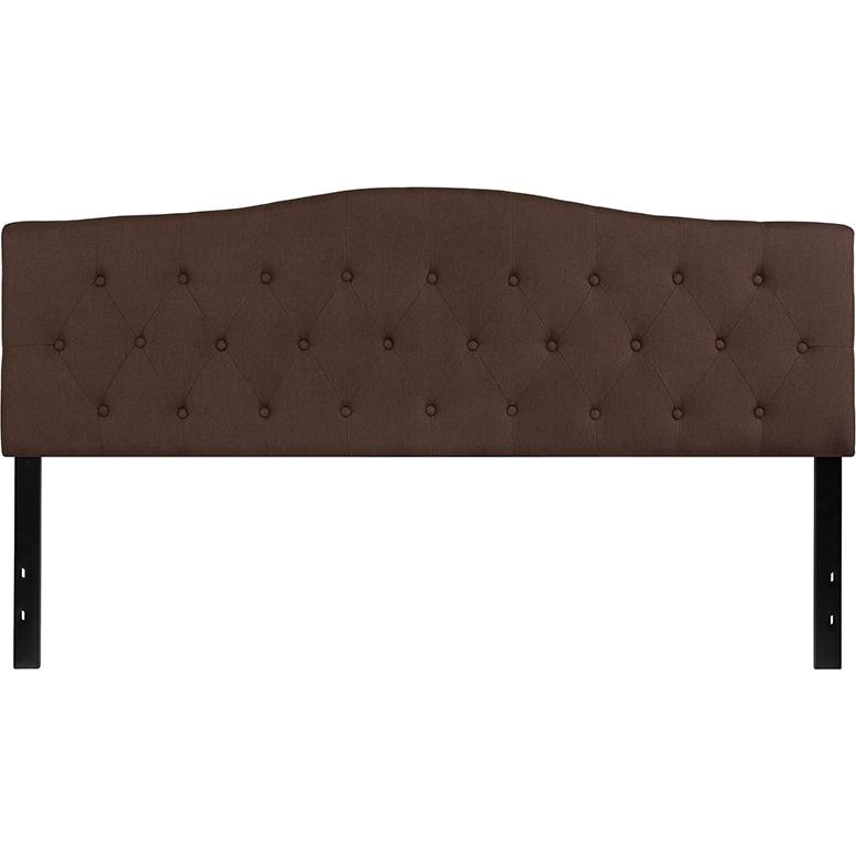 Cambridge Tufted Upholstered King Size Headboard In Dark Brown Fabric By Flash Furniture | Headboards | Modishstore - 2