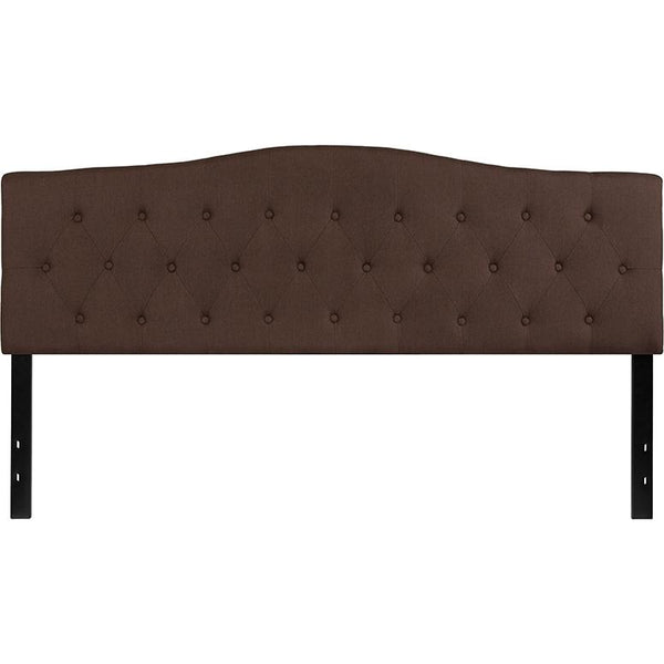 Cambridge Tufted Upholstered King Size Headboard In Dark Brown Fabric By Flash Furniture | Headboards | Modishstore - 2