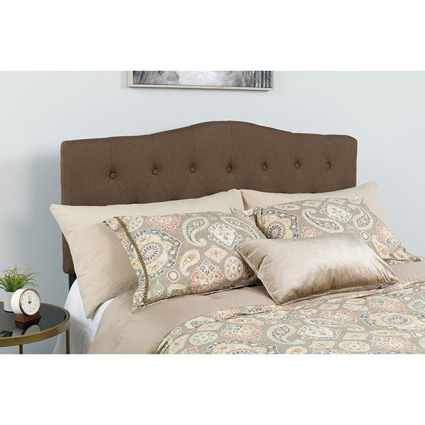 Cambridge Tufted Upholstered King Size Headboard In Dark Brown Fabric By Flash Furniture | Headboards | Modishstore