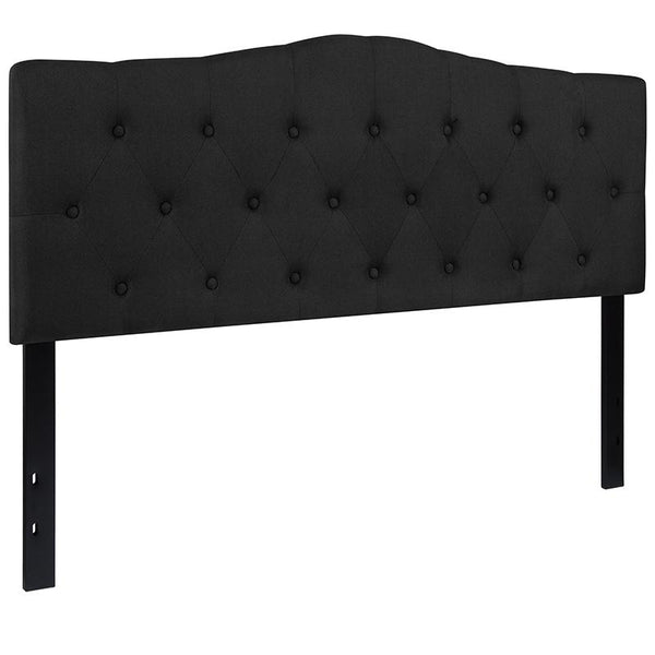 Cambridge Tufted Upholstered Queen Size Headboard In Black Fabric By Flash Furniture | Headboards | Modishstore - 3