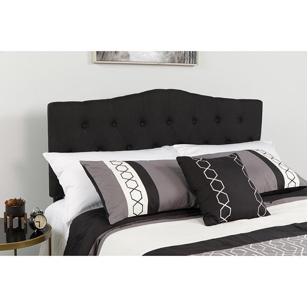 Cambridge Tufted Upholstered Queen Size Headboard In Black Fabric By Flash Furniture | Headboards | Modishstore