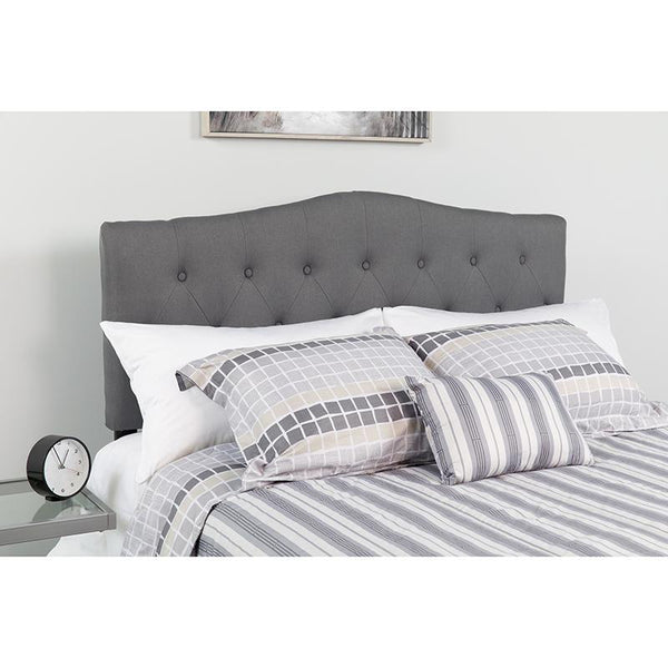 Cambridge Tufted Upholstered Queen Size Headboard In Dark Gray Fabric By Flash Furniture | Headboards | Modishstore