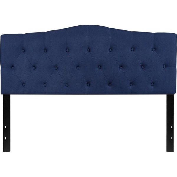 Cambridge Tufted Upholstered Queen Size Headboard In Navy Fabric By Flash Furniture | Headboards | Modishstore - 2