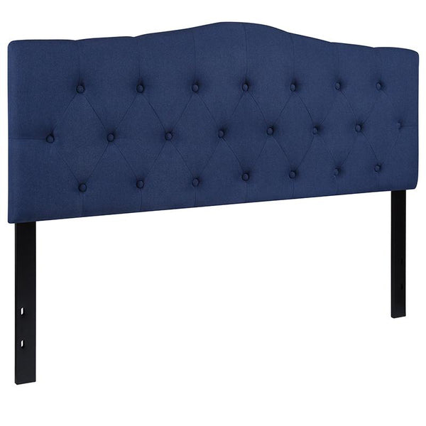 Cambridge Tufted Upholstered Queen Size Headboard In Navy Fabric By Flash Furniture | Headboards | Modishstore - 3