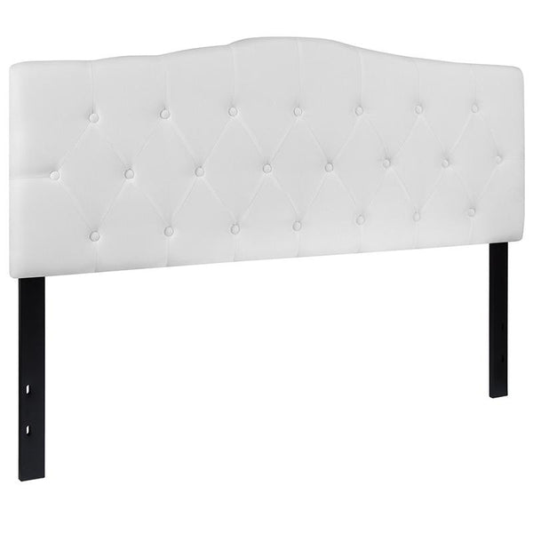 Cambridge Tufted Upholstered Queen Size Headboard In White Fabric By Flash Furniture | Headboards | Modishstore - 4