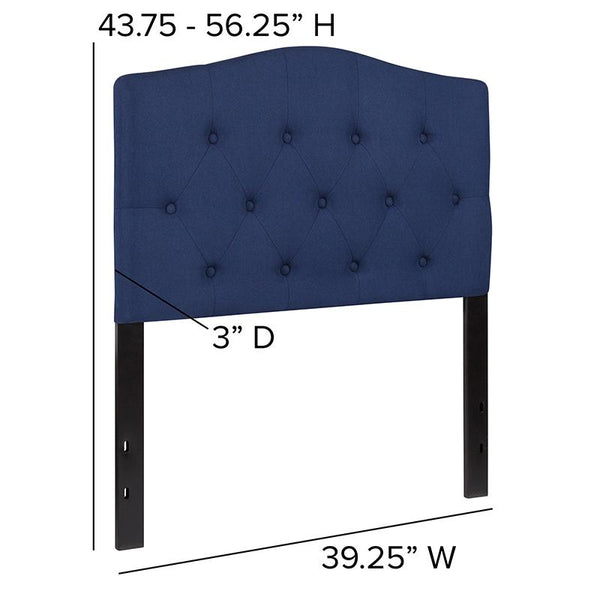 Cambridge Tufted Upholstered Twin Size Headboard In Navy Fabric By Flash Furniture | Headboards | Modishstore - 4