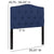 Cambridge Tufted Upholstered Twin Size Headboard In Navy Fabric By Flash Furniture | Headboards | Modishstore - 4