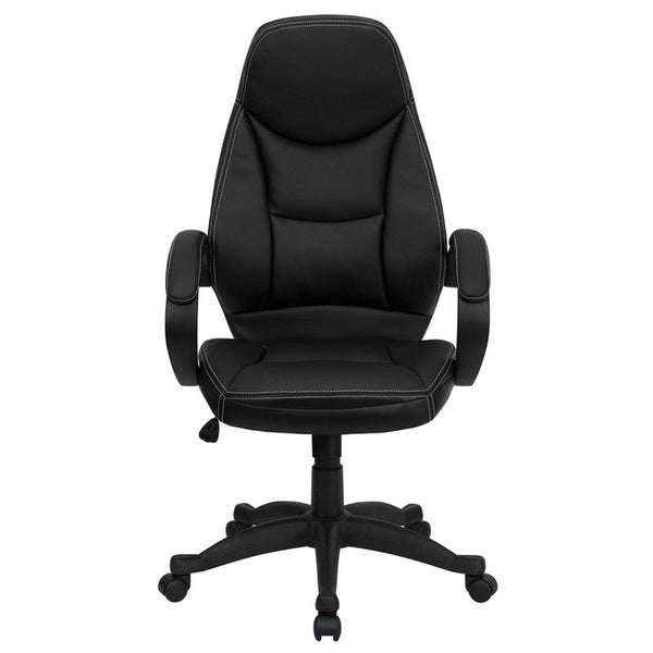 Flash Furniture H-HLC-0005-HIGH-1B-GG High Back Black Leather Executive Office Chair | Office Chairs | Modishstore-4