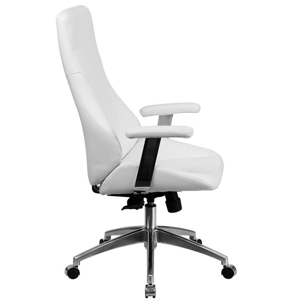 Flash Furniture High Back White Leather Executive Swivel Office Chair | Office Chairs | Modishstore-3