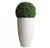 Boxwood Ball in Barrel Planter, Satin White by Gold Leaf Design Group | Planters, Troughs & Cachepots | Modishstore-2