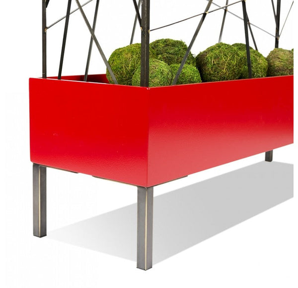 Intersect Screen in Custom Rectangle Planter with Legs by Gold Leaf Design Group | Planters, Troughs & Cachepots | Modishstore-3
