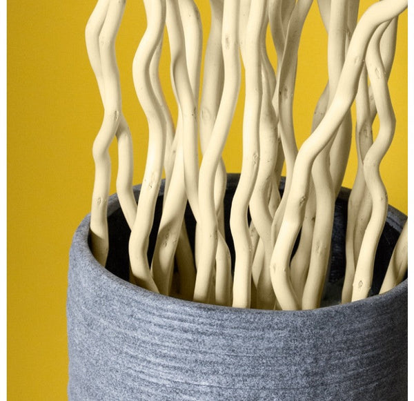 Bleached Kuwa in Grey Ishi Cylinder by Gold Leaf Design Group | Botanicals | Modishstore-2