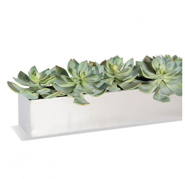 Linear Table Vase, Polished Stainless, 30