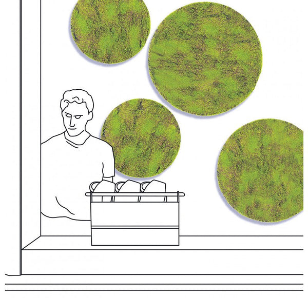 Green Wall, 'New Moss', Disc by Gold Leaf Design Group | Green Wall | Modishstore-3