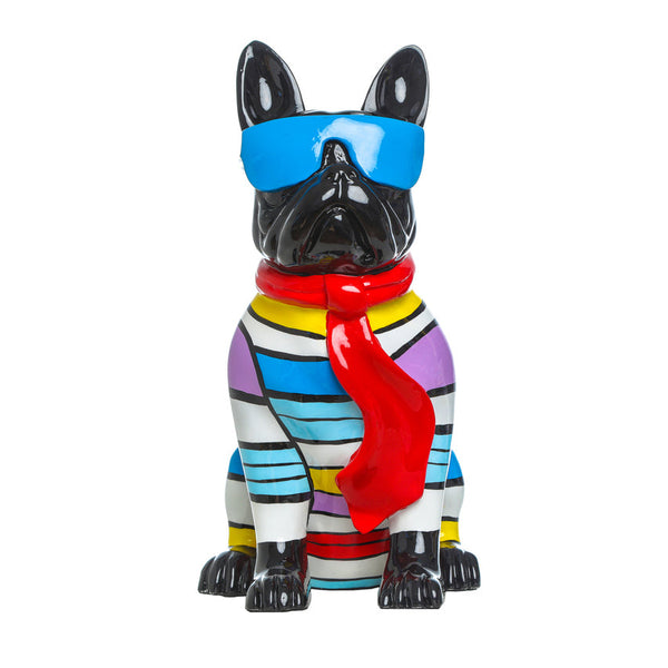 Interior Illusions Plus Stripe Dog with Blue Glasses - 14