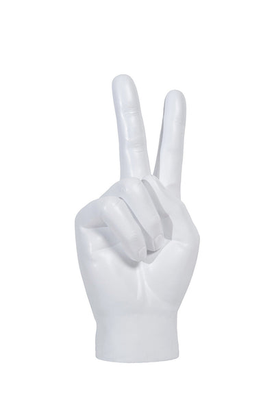 Interior Illusions Peace Sign Tabletop White