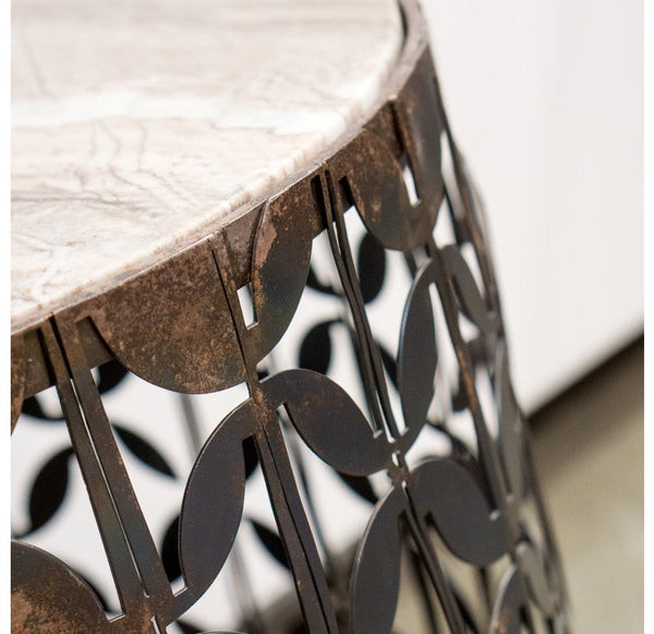 Gianna Accent Table, Blackened Iron by Gold Leaf Design Group | Accent Tables | Modishstore-2