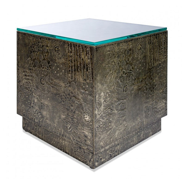 Brutalist Side Table by Gold Leaf Design Group | Side Tables | Modishstore-2