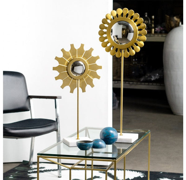 Flower Mirror Sculpture, 'Sunflower', 24