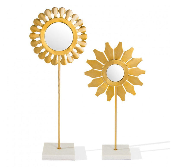 Flower Mirror Sculpture, 'Sunflower', 24