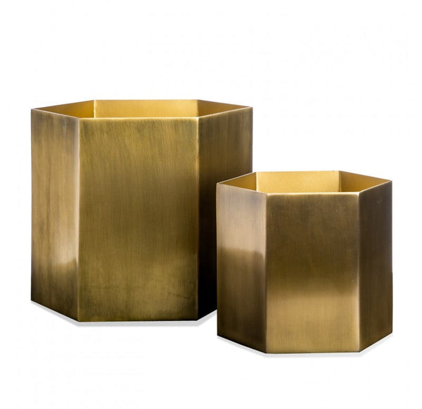 Hex Planter Set of 4 by Gold Leaf Design Group | Planters, Troughs & Cachepots | Modishstore-5