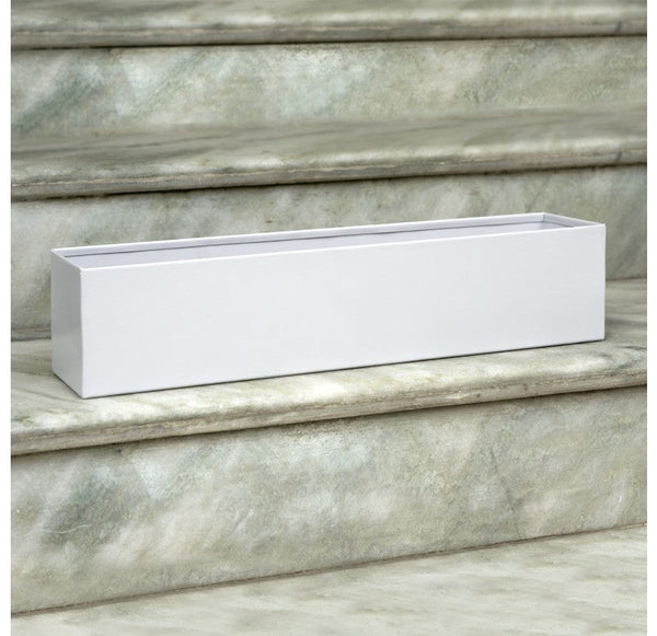 Linear Table Vase, Matte White Set of 2 by Gold Leaf Design Group | Vases | Modishstore