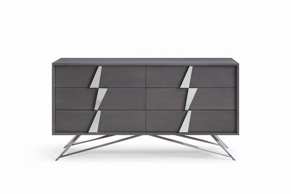 Vig Furniture Modrest Nicola Modern Grey Oak Dresser | Modishstore | Dressers