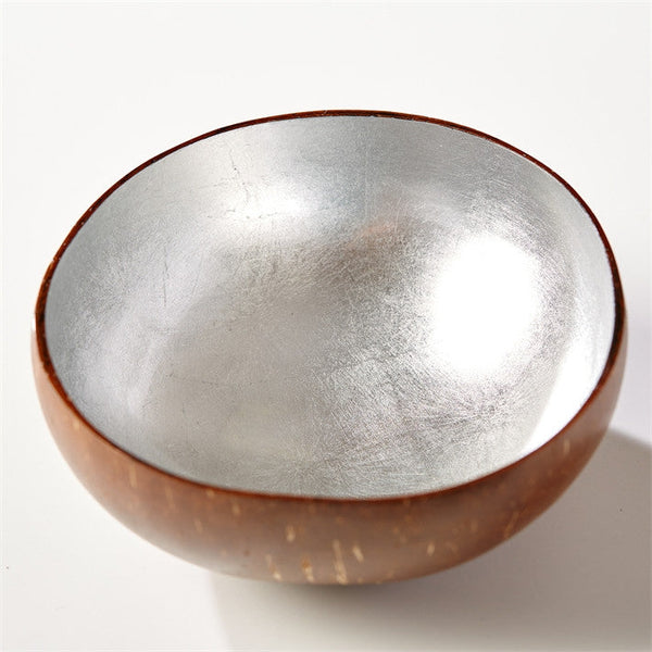 Tozai Shimmering Foil Lacquered Coconut Bowl - Set Of 16