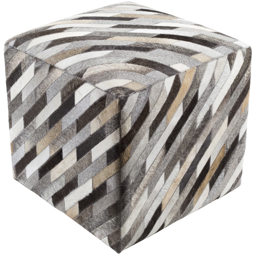 Surya Lycaon Cube Pouf - Animal - LCPF-003 | Poufs | Modishstore