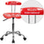 Personalized Vibrant Cherry Tomato And Chrome Swivel Task Office Chair With Tractor Seat By Flash Furniture | Office Chairs | Modishstore