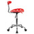 Vibrant Red And Chrome Swivel Task Office Chair With Tractor Seat By Flash Furniture | Office Chairs | Modishstore - 2