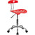 Vibrant Red And Chrome Swivel Task Office Chair With Tractor Seat By Flash Furniture | Office Chairs | Modishstore