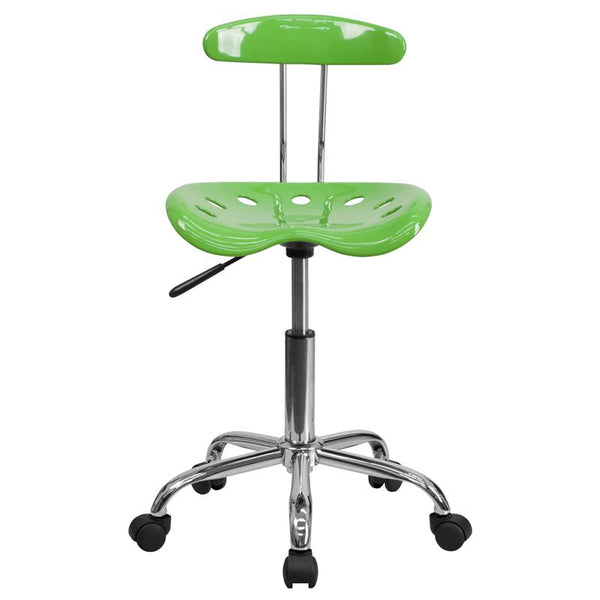 Vibrant Spicy Lime And Chrome Swivel Task Office Chair With Tractor Seat By Flash Furniture | Office Chairs | Modishstore - 4