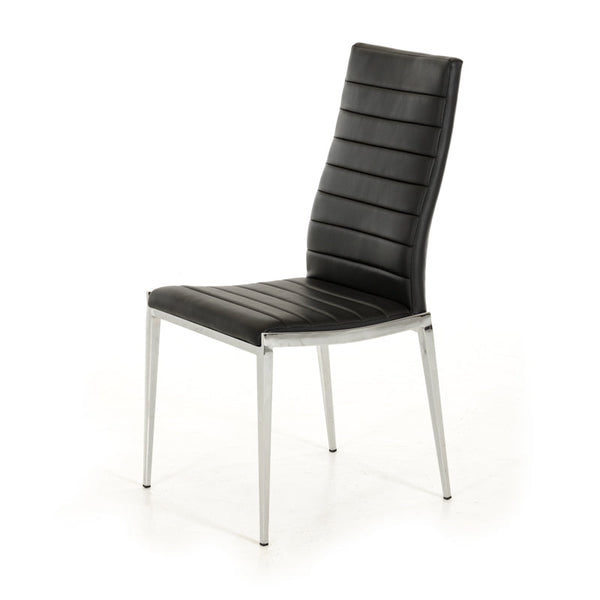 Vig Furniture Libby - Modern Black Leatherette Dining Chair (Set of 2) | Modishstore | Dining Chairs