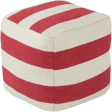 Surya Wide Stripe Pouf | Poufs | Modishstore-7