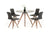 Vig Furniture Modrest Tracer - Contemporary Black and Walnut Round Dining Table | Modishstore | Dining Tables