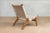 Masaya Leather Woven Lounge Chair- Natural Color Leather & Teak Wood