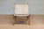 Masaya Leather Woven Lounge Chair- Natural Color Leather & Teak Wood