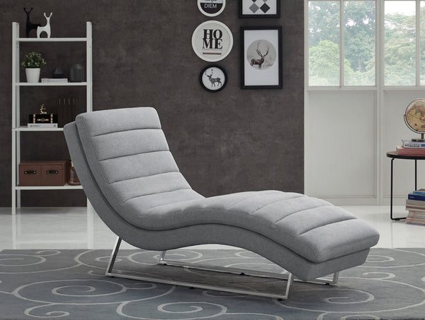 Vig Furniture Divani Casa Auburn Modern Contemporary Plush Grey Fabric Lounge Chair | Modishstore | Lounge Chairs