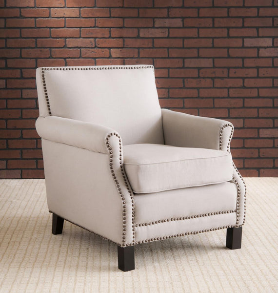 Safavieh Easton Club Chair - Brass Nail Heads | Accent Chairs |  Modishstore 