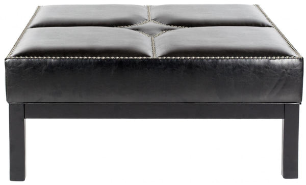 Safavieh Terrence Cocktail Ottoman - Silver Nail Heads | Ottomans |  Modishstore  - 2