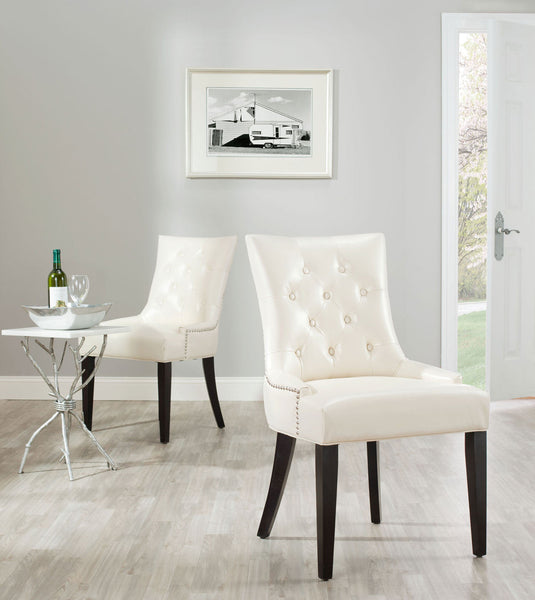 Safavieh Abby Tufted Side Chairs Silver Nail Heads - Set Of 2 | Dining Chairs | Modishstore